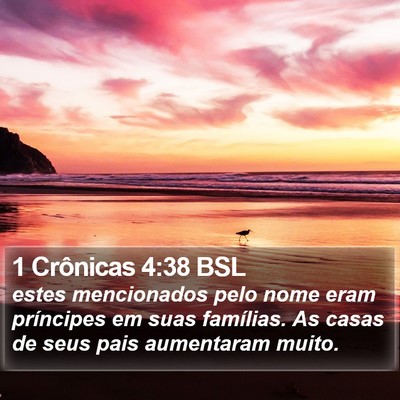1 Crônicas 4:38 BSL Bible Verse Image