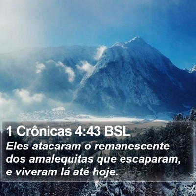 1 Crônicas 4:43 BSL Bible Verse Image