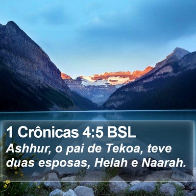 1 Crônicas 4:5 BSL Bible Verse Image