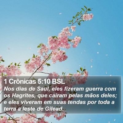 1 Crônicas 5:10 BSL Bible Verse Image