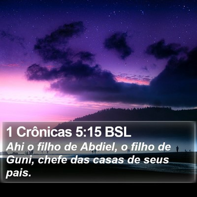 1 Crônicas 5:15 BSL Bible Verse Image