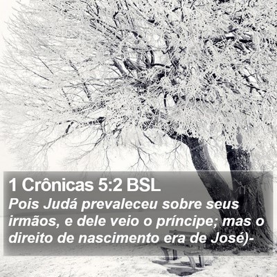 1 Crônicas 5:2 BSL Bible Verse Image