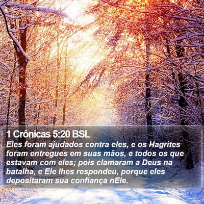 1 Crônicas 5:20 BSL Bible Verse Image