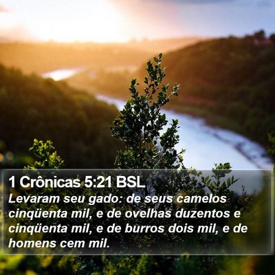 1 Crônicas 5:21 BSL Bible Verse Image