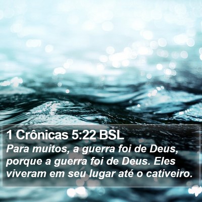 1 Crônicas 5:22 BSL Bible Verse Image