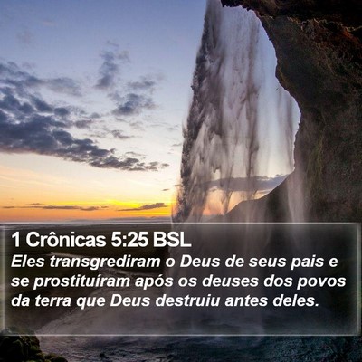 1 Crônicas 5:25 BSL Bible Verse Image
