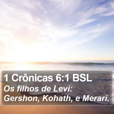 1 Crônicas 6:1 BSL Bible Verse Image
