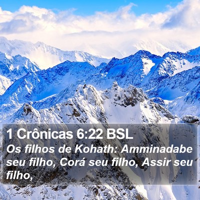 1 Crônicas 6:22 BSL Bible Verse Image