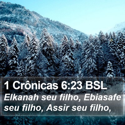 1 Crônicas 6:23 BSL Bible Verse Image