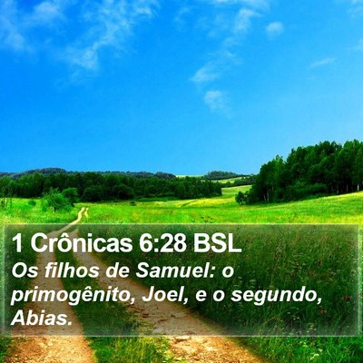 1 Crônicas 6:28 BSL Bible Verse Image