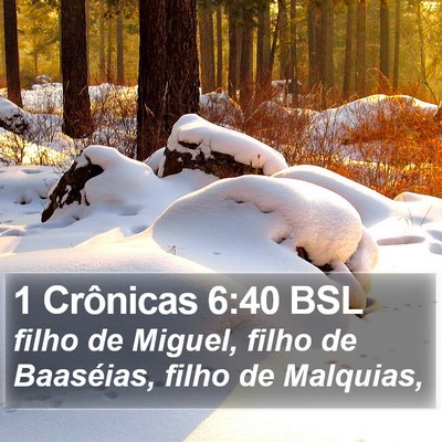 1 Crônicas 6:40 BSL Bible Verse Image
