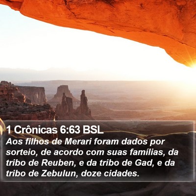 1 Crônicas 6:63 BSL Bible Verse Image