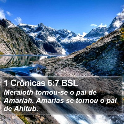 1 Crônicas 6:7 BSL Bible Verse Image