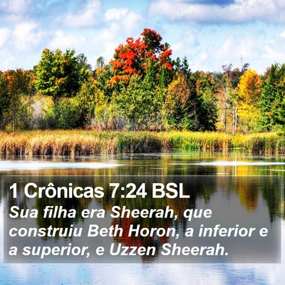 1 Crônicas 7:24 BSL Bible Verse Image