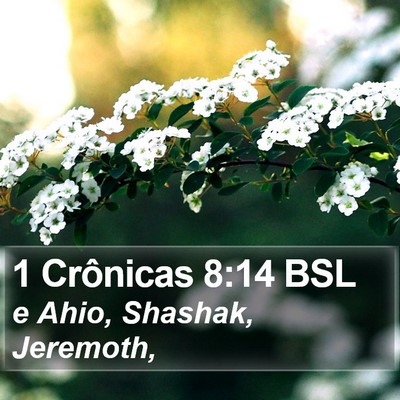 1 Crônicas 8:14 BSL Bible Verse Image