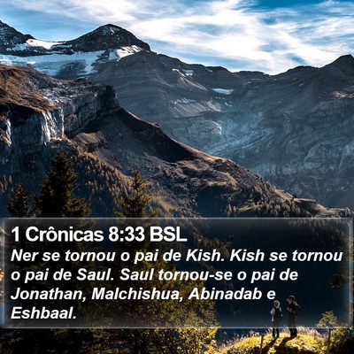 1 Crônicas 8:33 BSL Bible Verse Image