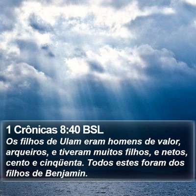 1 Crônicas 8:40 BSL Bible Verse Image