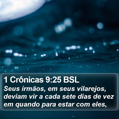 1 Crônicas 9:25 BSL Bible Verse Image
