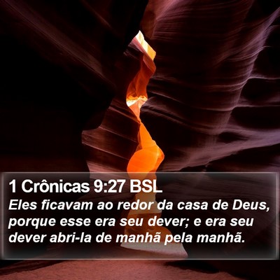 1 Crônicas 9:27 BSL Bible Verse Image