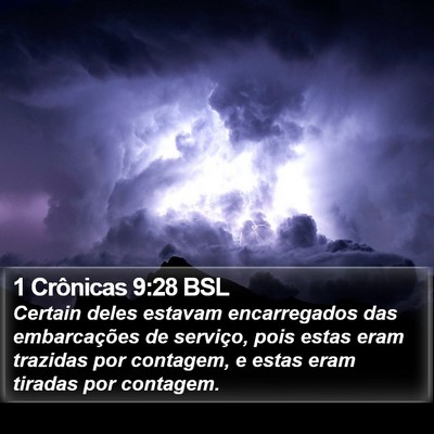 1 Crônicas 9:28 BSL Bible Verse Image