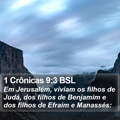 1 Crônicas 9:3 BSL Bible Verse Image