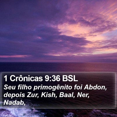 1 Crônicas 9:36 BSL Bible Verse Image