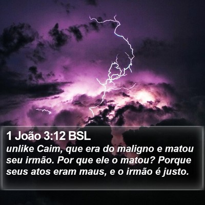 1 João 3:12 BSL Bible Verse Image