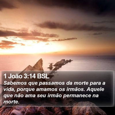 1 João 3:14 BSL Bible Verse Image