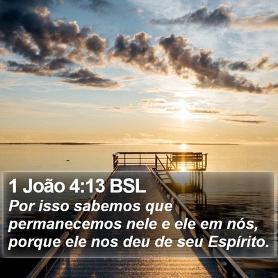 1 João 4:13 BSL Bible Verse Image