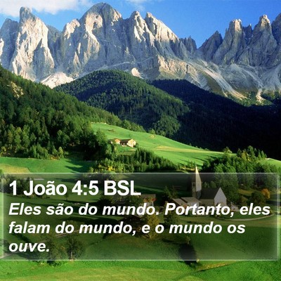 1 João 4:5 BSL Bible Verse Image