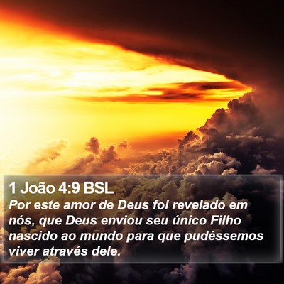 1 João 4:9 BSL Bible Verse Image