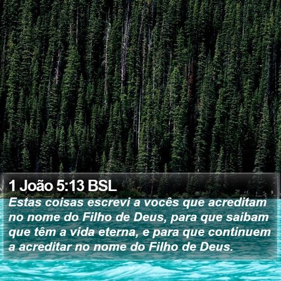 1 João 5:13 BSL Bible Verse Image