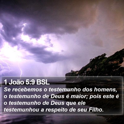 1 João 5:9 BSL Bible Verse Image