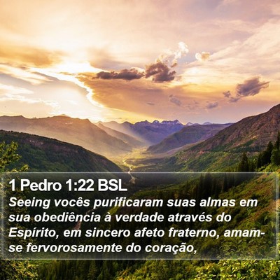 1 Pedro 1:22 BSL Bible Verse Image