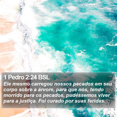 1 Pedro 2:24 BSL Bible Verse Image