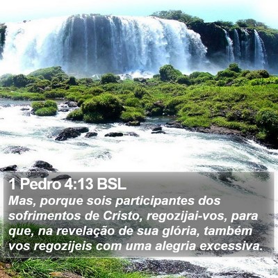1 Pedro 4:13 BSL Bible Verse Image