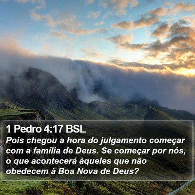 1 Pedro 4:17 BSL Bible Verse Image
