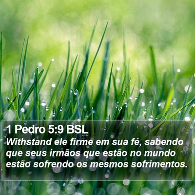 1 Pedro 5:9 BSL Bible Verse Image