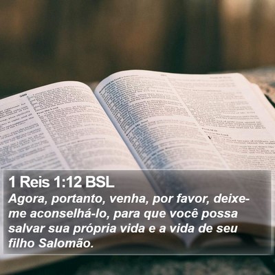 1 Reis 1:12 BSL Bible Verse Image
