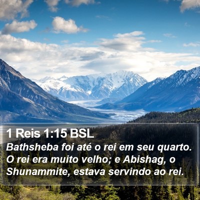 1 Reis 1:15 BSL Bible Verse Image