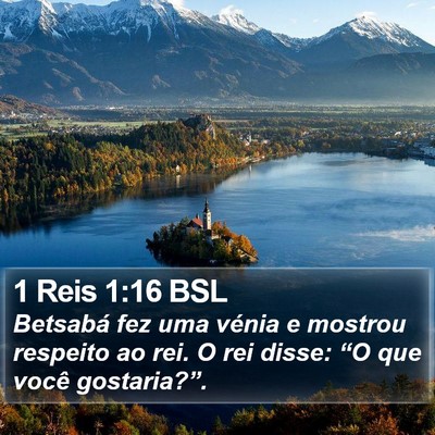 1 Reis 1:16 BSL Bible Verse Image