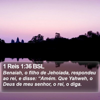 1 Reis 1:36 BSL Bible Verse Image