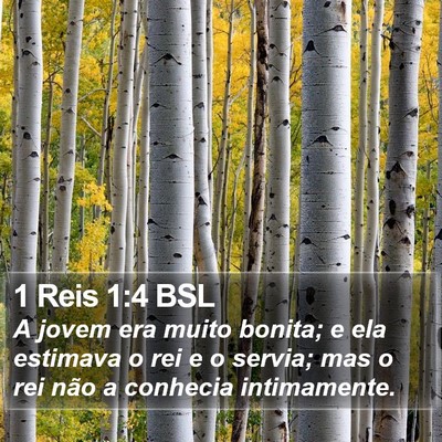 1 Reis 1:4 BSL Bible Verse Image