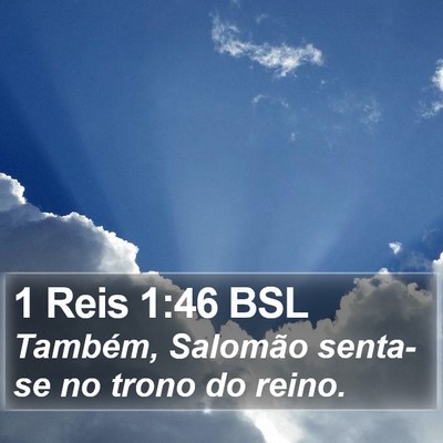 1 Reis 1:46 BSL Bible Verse Image
