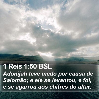 1 Reis 1:50 BSL Bible Verse Image
