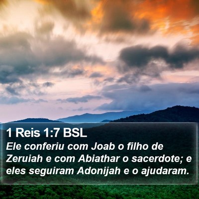 1 Reis 1:7 BSL Bible Verse Image