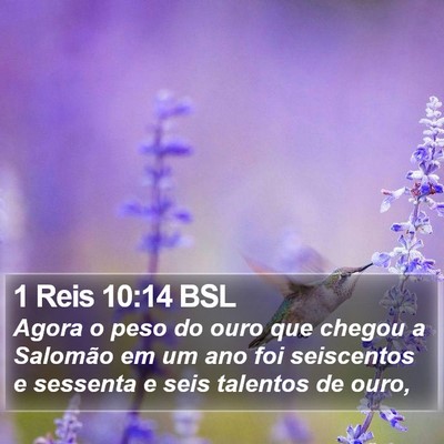 1 Reis 10:14 BSL Bible Verse Image