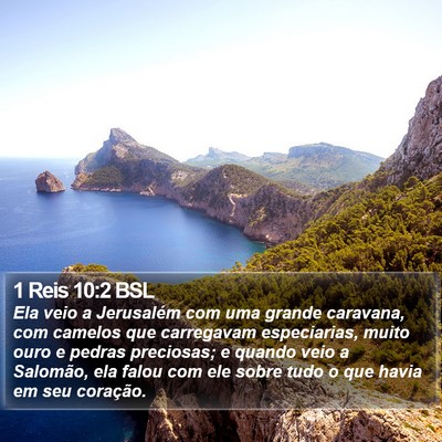 1 Reis 10:2 BSL Bible Verse Image