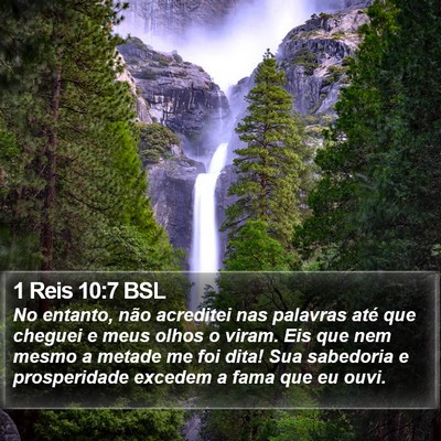 1 Reis 10:7 BSL Bible Verse Image