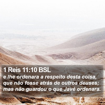 1 Reis 11:10 BSL Bible Verse Image